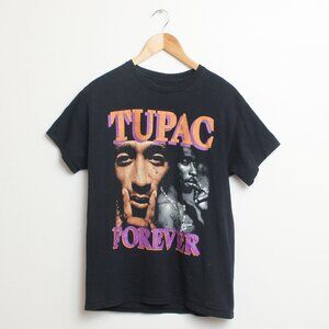 Tupac Forever Shirt Men Medium Black Me Against The World Distressed Rap Tee